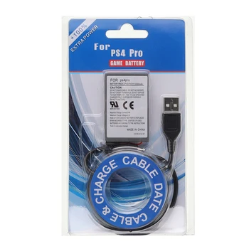 

2Pcs Handle Battery Wireless Controller For Sony Playstation PS4 Pro Built-in Battery 2000MA Internal Battery +USB Charger Cable