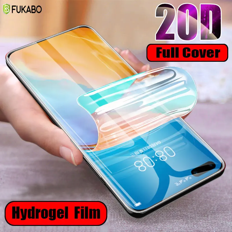 Защитная пленка 20D для Huawei P40 Pro Гидрогелевая мягкая с полным покрытием Nova 5T 7 SE не