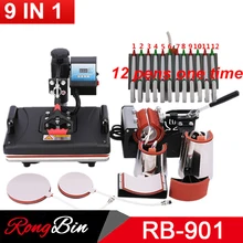 Multifunctional 30 38CM Combo Heat press Machine Sublimation Printer 2D Heat Transfer Machine for Pen Cap