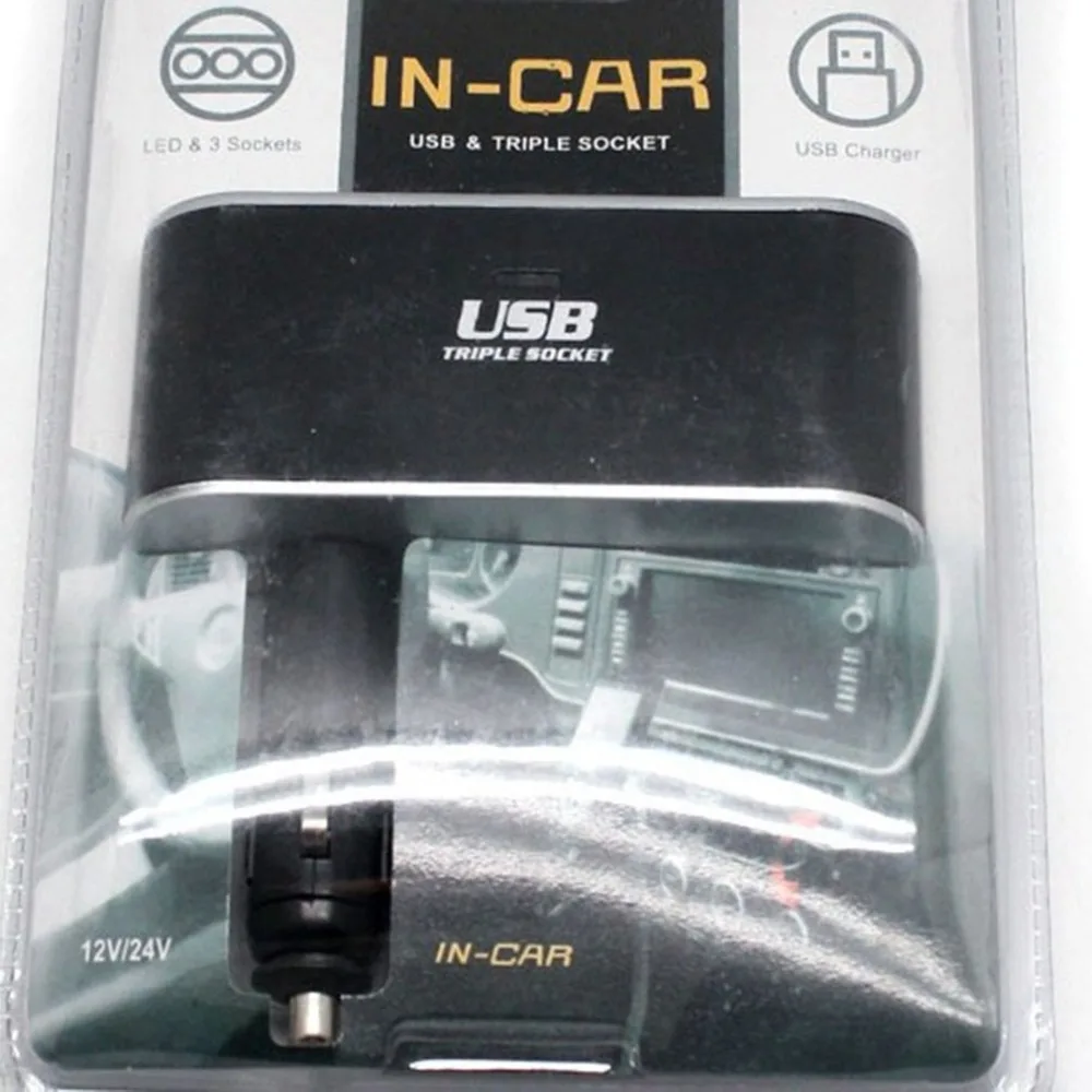 Автомобильный Usb прикуриватель один для трех Usb автомобильный прикуриватель интегрированный 1 отверстие до 3 отверстия мульти-конвертер с отверстиями