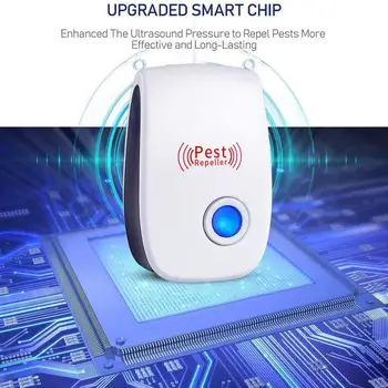 

Ultrasonic Pest Repeller Anti Mosquito Insect Repeller 90-220V Repellent Cockroach Indoor Spider Non-Toxic AC Rat Mouse Q7H1
