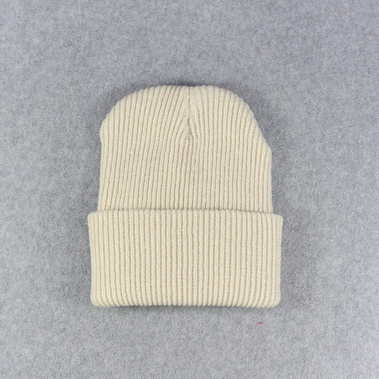 Новинка, зимние шапки для дам, вязаный бюстгальтер, шапка Skullies Beanies, теплая шапка s, модная женская Милая однотонная вязаная Стильная шапка - Цвет: Beige Caps