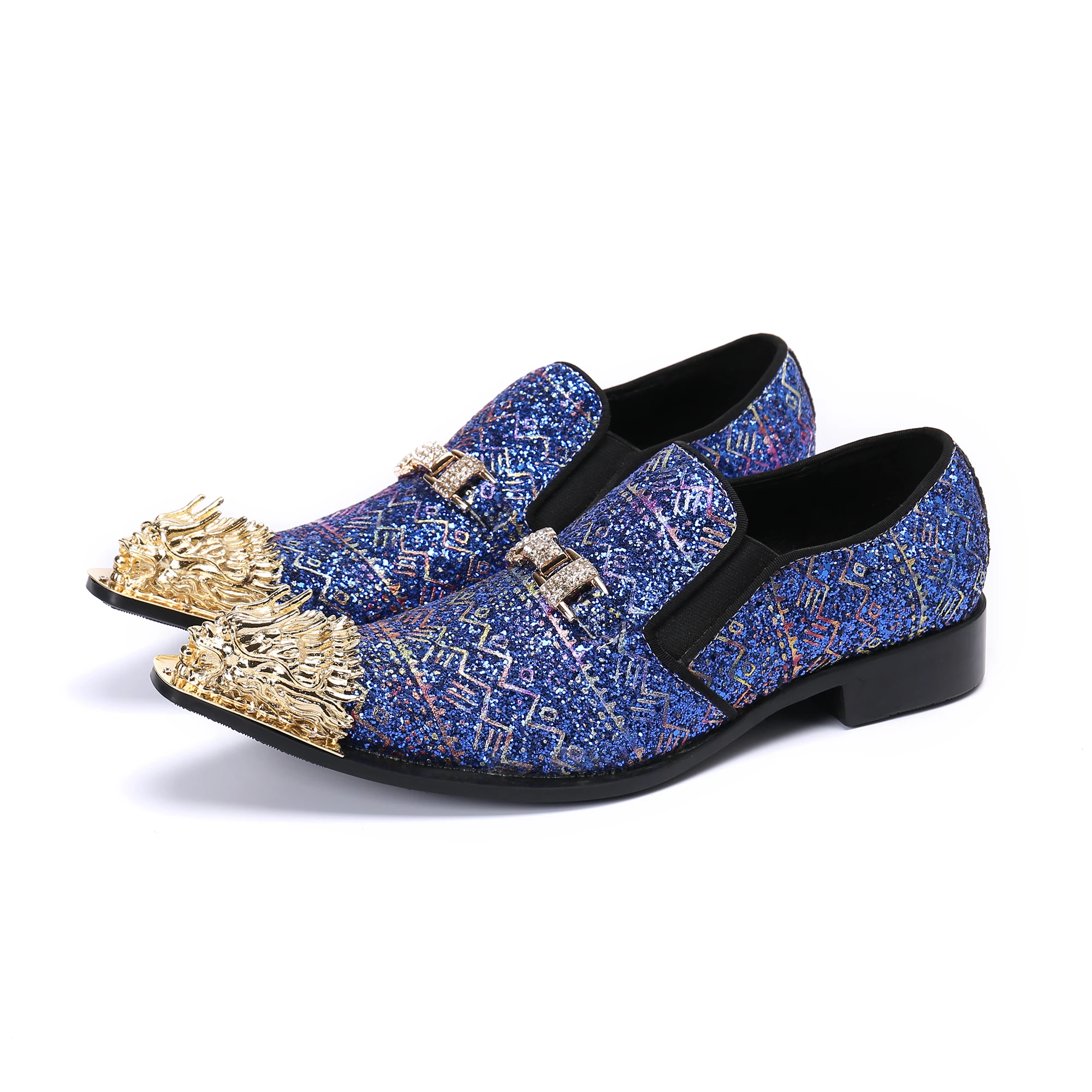 

New Slip on Handmade Business Shoes steel-toed Men'S Shoes Genuine Leather Dress Shoes Big Size 47