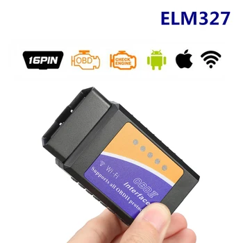 

Elm327 OBD2 Scanner OBD Car Diagnostic Code Reader Elm 327 WIFI PIC18F25K80 Auto Diagnostic Tool OBDII for Android/IOS/Windows