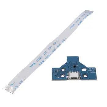 

2 Sets For Playstation 4 For PS4 Controller Replacement Parts With 14 Pin Cable USB Charging Port Socket Board JDS-001