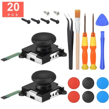 

20pcs/set 3D Joystick Replacement for Nintendo Switch Joycon Analog Thumb Stick Joy Con Controller Repair Tool Kit