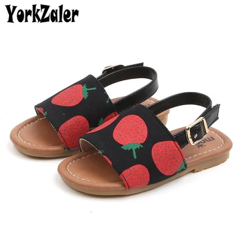 

Yorkzaler Cartoon Fruit Girl Summer Sandals Flats Non-slip Toddler Baby Sandals 2019 New Fashion Children Beach Shoes