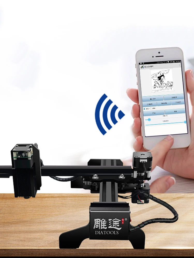 

Miniature Laser Engraving Machine Equipment Portable DIY Small High Precision Marking Machine 20 * 17CM Cutting Wood Stamp Tools