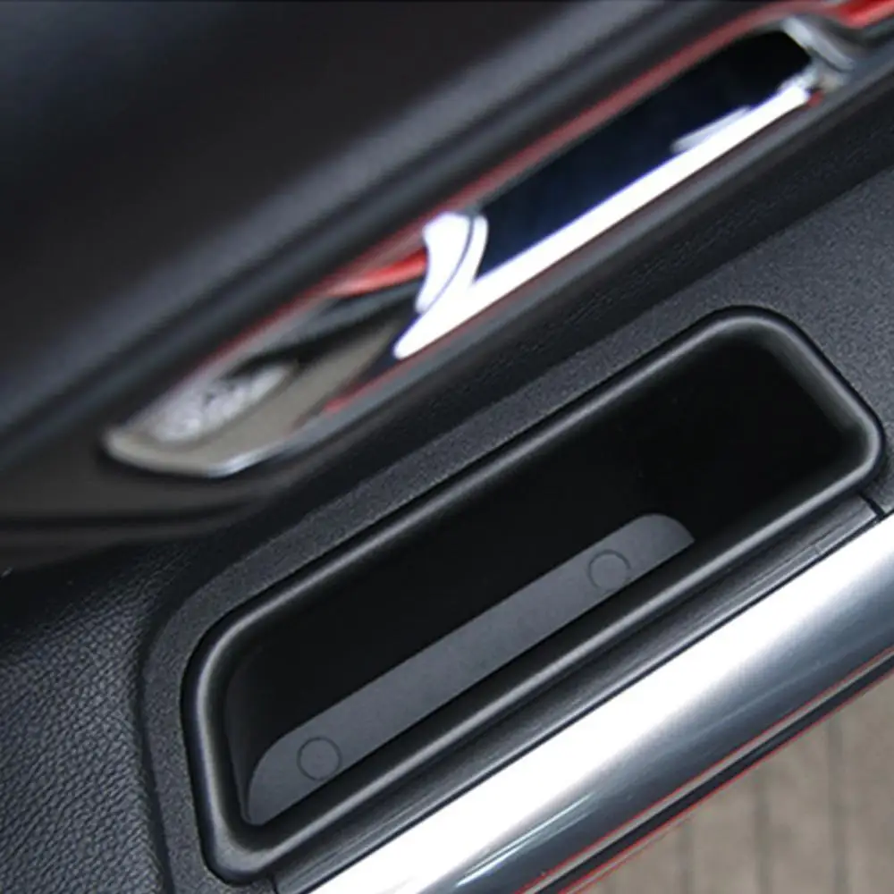 Пара Abs двери автомобиля коробка для хранения в автомобиле, подлокотник пластина для Ford Mustang 6th поколения