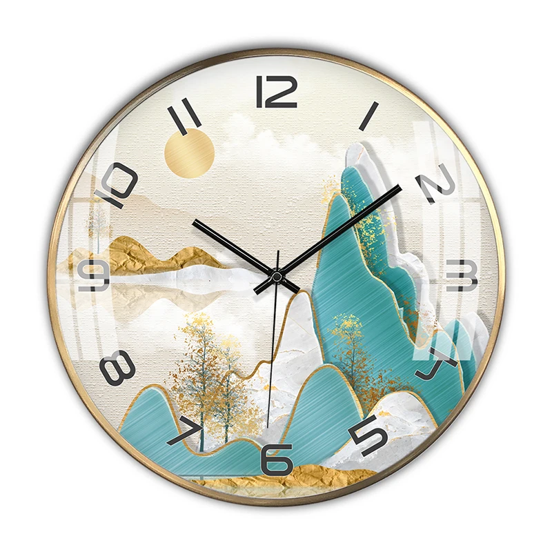 Minimalist Elk New Chinese Wall Clock WHITE  