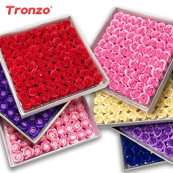 

Tronzo 81 Pcs Roses Artificial Flowers Rose Bath Body Flower Floral Soap Scented Flower Gifts For Women Valentines Gift Wedding