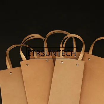 

100pcs Kraft Paper Bag With Handles for Wedding Party Fashionable Tea Caddy Package Gifts Multifunction Wholesale