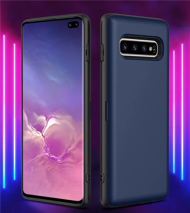 Двухслойный флип чехол для телефона Samsung Galaxy S9 S8 S10 Plus Note 8 9 10 Pro слот карт кошелек