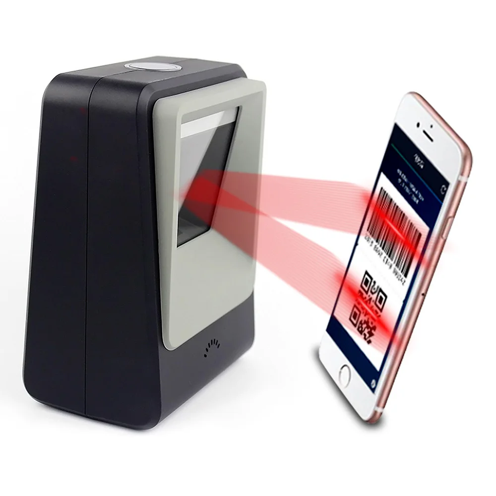 1D 2D Настольный проводной USB сканер штрих кода считыватель QR код PDF 417 Data Matrix