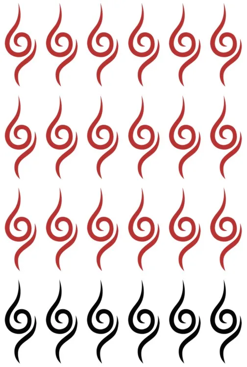 

24pcs Naruto Anbu Itachi Hatake Kakashi Ninja Arm Pattern Temporary Waterproof Tattoo for Halloween Cosplay Props Accessories