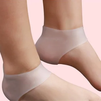 

1 Pair Silicone Feet Care Socks Moisturizing Gel Heel Thin Socks with Hole Cracked Foot Skin Care Protectors Foot Care Tool