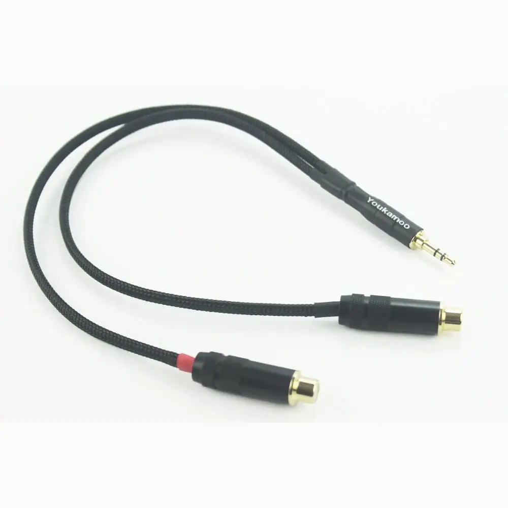 3 5mm to RCA Female Cable Headphone Audio Adapter Cable 1FT 0 3M