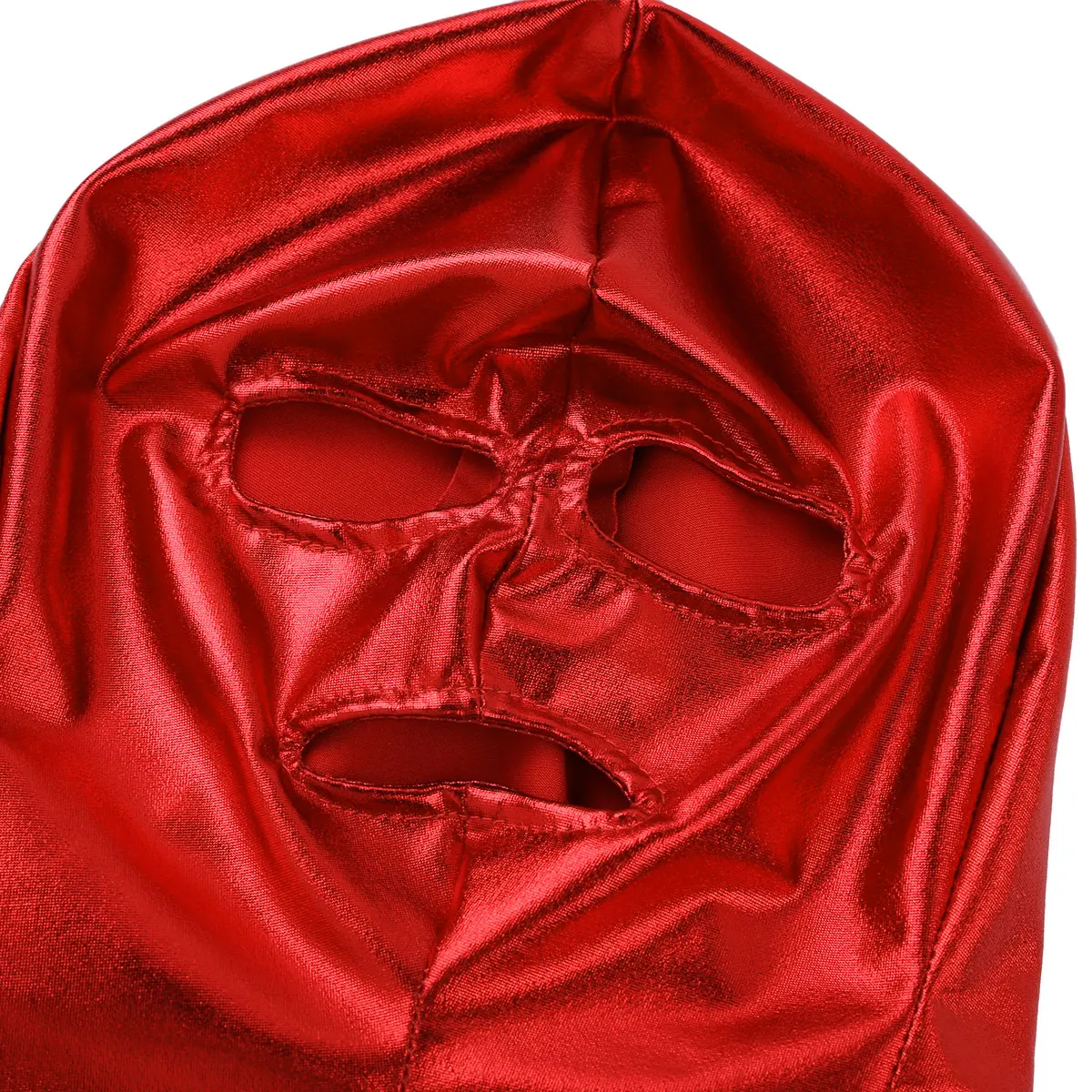 Unisex Latex Headgear Open Eyes Mouth Hole Sexy Mask Full Face Mask Hood for Role Play Costume