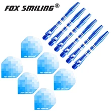 Fox Smiling 41 мм алюминиевый дротик валы и Дротика s Набор полетов дардо перо Листья аксессуары для игры в дартс набор черный синий цвета
