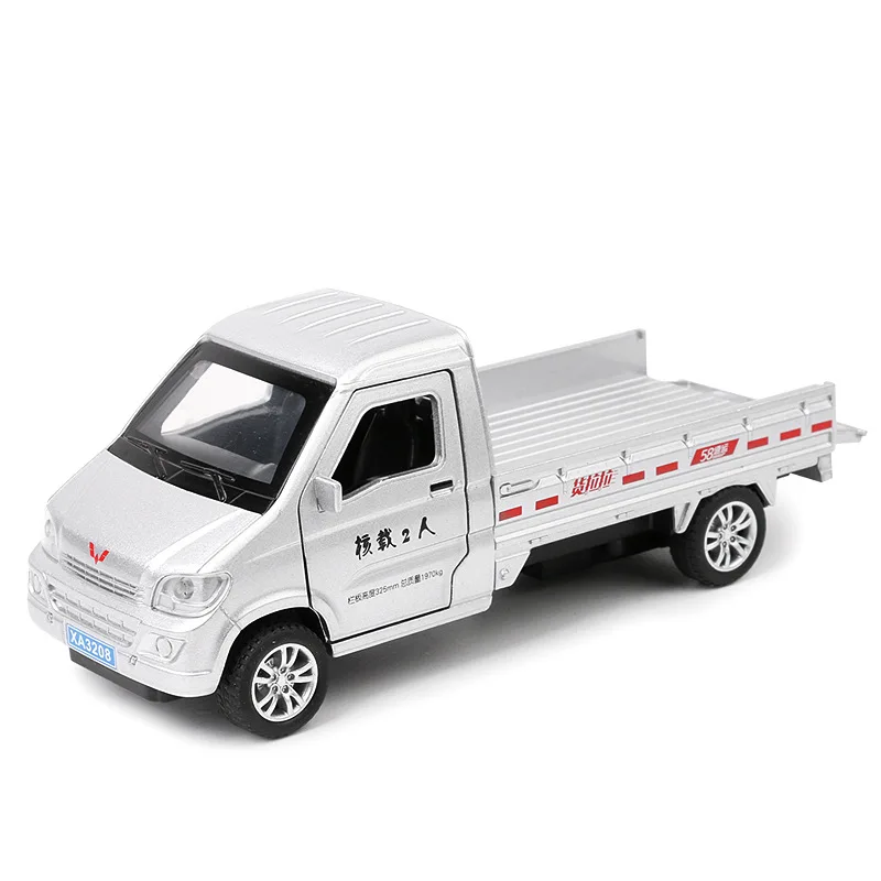 

1:32 Model Alloy Wuling Glory Transportation Truck Separate Colorful Box Packaging 3 Door Opening Sound And Light Warrior Model