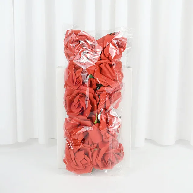8cm Large Rose Artificial Flower for Wedding Party Home Office Decor Fake Rose Flower 16cm Stem Wed Valentine's Day Decorations S08