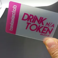 Свободный дизайн с одной стороны пластик для печати ПВХ прозрачная визитная карточка печать