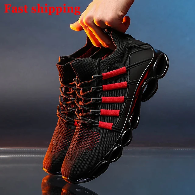 New Fishbone Blade Shoes Fashion Sneaker Shoes for Men Plus Size 46 Comfortable Sports Men s New Fishbone Blade Shoes Fashion Sneaker Shoes for Men Plus Size 46 Comfortable Sports Men's Red Shoes Jogging Casual Shoes 48