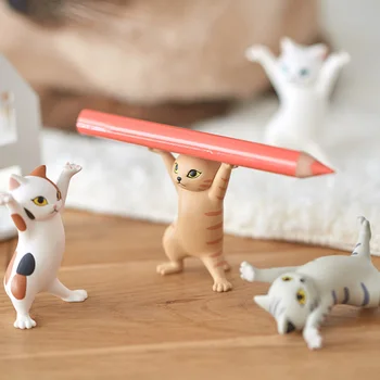 

Cartoon Cat Decoration Ornaments Supplies Cute Cat Decorations for Home Office UD88