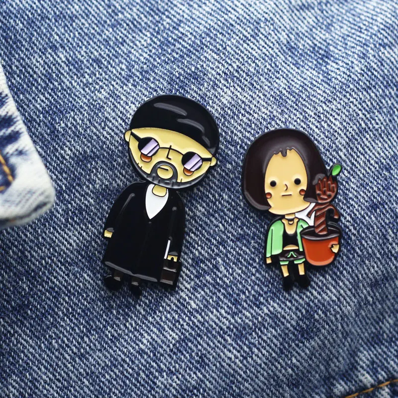 Cute Cartoon Comic Character Brooch Metal Enamel Lapel Badge Collect Denim Jacket Backpack Pin Children Fashion Jewelry Gifts