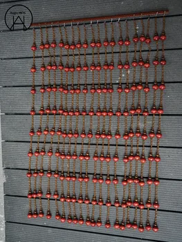 

22 String 1M Chinese Style solid Red Wood Curtains Bedroom Curtains Home Decor Wall Decoration