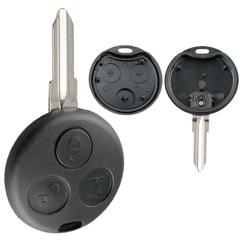 Car Key Shell Case Replacement 3 Buttons Car Remote Key Shell Case Fit for Mercedes-Benz Smart 451 2007-2013