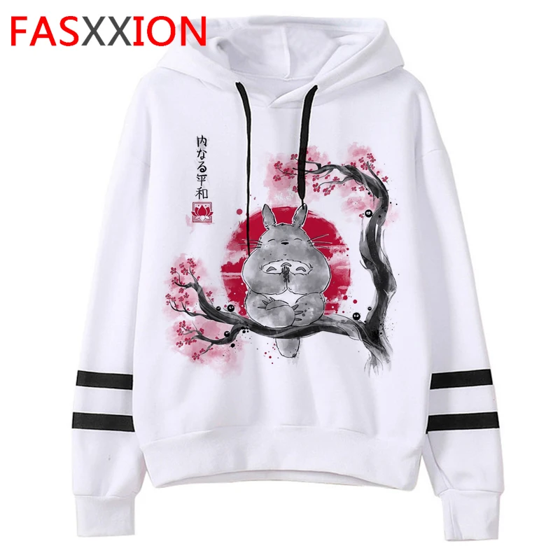 Totoro Studio Ghibli Hayao Miyazaki sudaderas para mujer hip hop harajuku gráfico mujeres sudaderas con capucha de gran tamaño harajuku