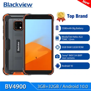 Перейти на Алиэкспресс и купить Blackview BV4900 Android 10 прочный IP68 Водонепроницаемый смартфон, 3 Гб оперативной памяти, Оперативная память 32GB Встроенная память IP68 мобильный телефо...