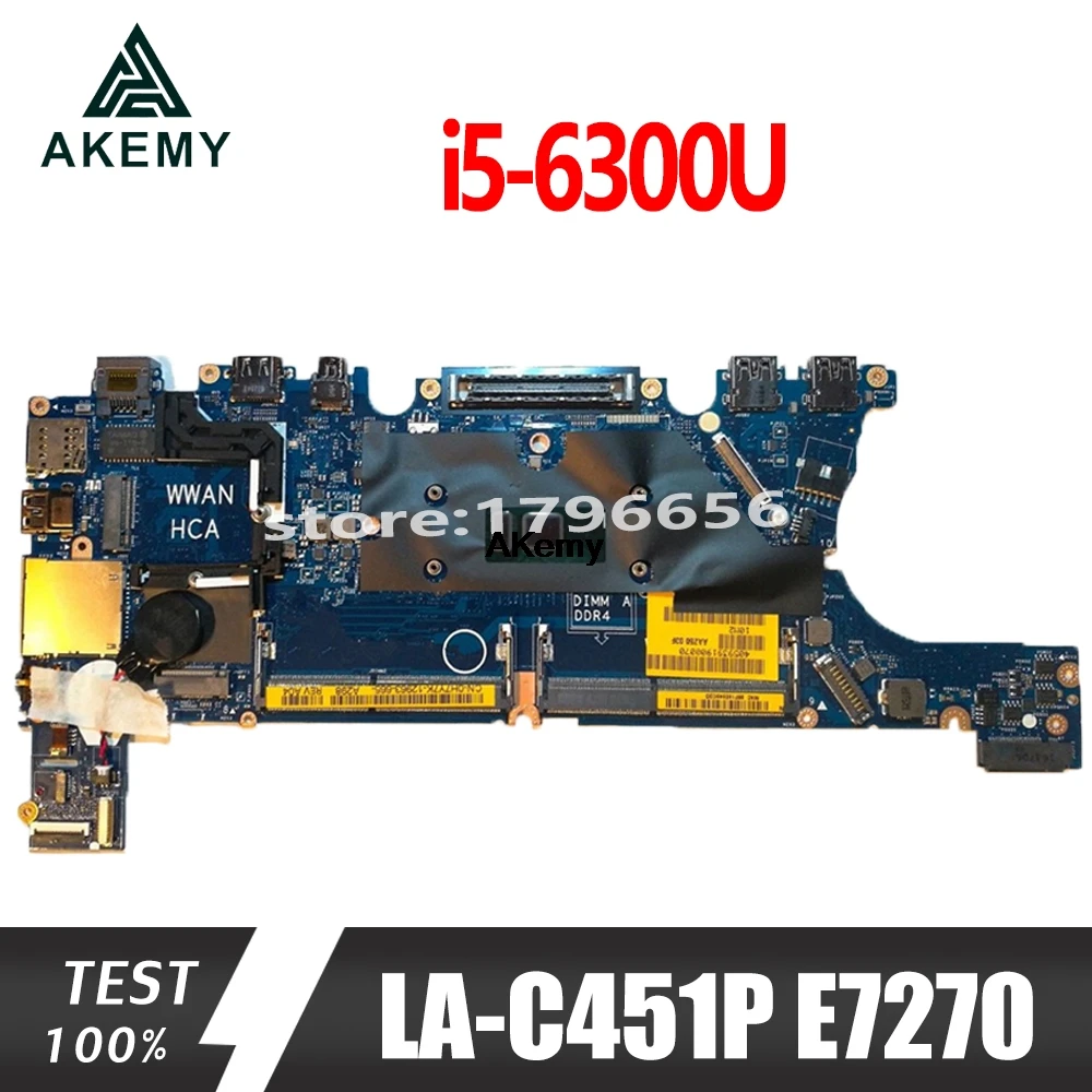 CN-0H7Y7K 0H7Y7K H7Y7K материнская плата для ноутбука DELL Latitude E7270 7270 AAZ50 LA-C451P W/SR2F0 I5-6300U Процессор 100% работает хорошо