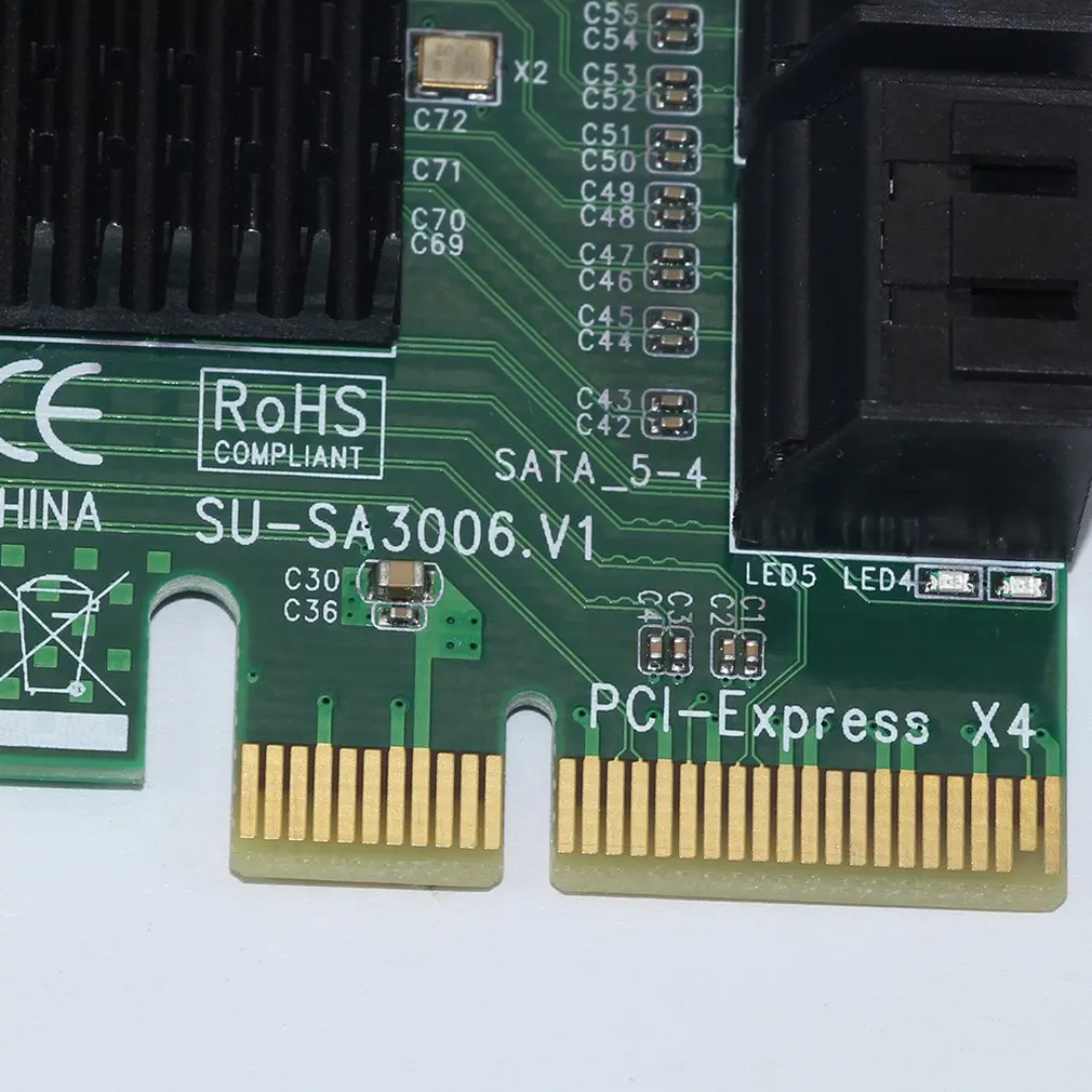 Pci-E к Sata3.0 карта расширения 6 портов Sata3.0 Riser Card 6G Ipfs карта расширения жесткого диска группа Ans
