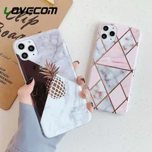 Роскошный lovecom покрытие ананас Мрамор чехол для iPhone 11 Pro XR XS Max 6 6s 7 8 Plus Противоударная защитная задняя панель для телефона из мягкого термопластичного полиуретана с изображением подарка