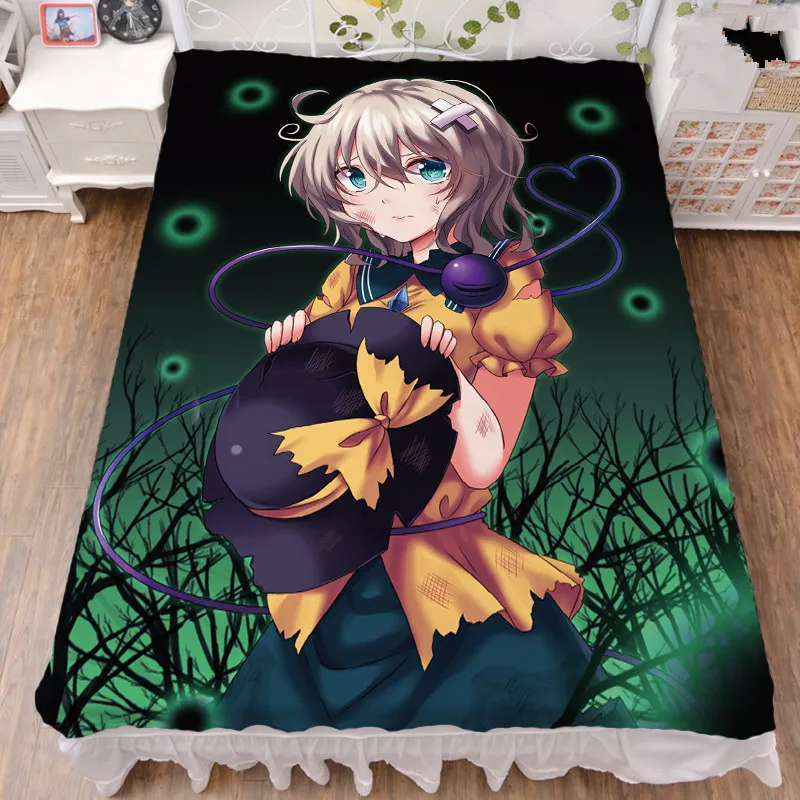 August обновление японского аниме TouHou проект сексуальная девушка фланель одеяло летнее одеяло кровать молочное волокно лист 150x200 см - Color: df37