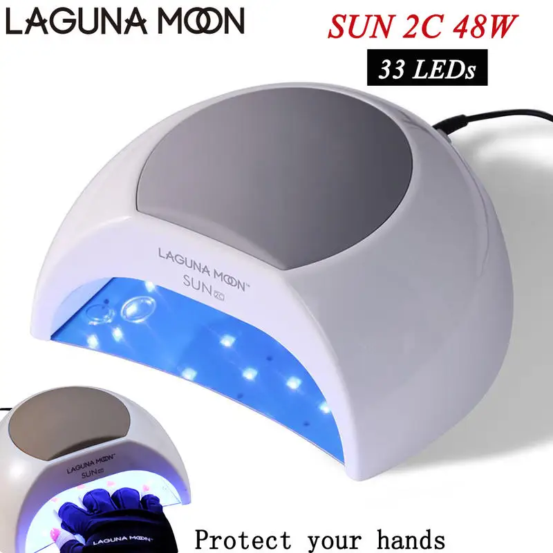 Светодиодная УФ-лампа для ногтей lagenoon SUN 2C 48 Вт 33 светодиодного дисплея сушки с