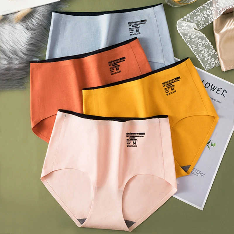 

Women Comfort Cotton Panties Seamless Sexy Briefs Soft Underwear Print Lingerie Fashion High Waist Underpants Intimates 2020 #F