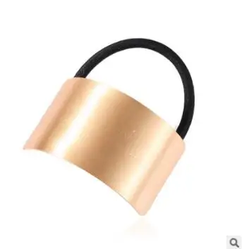 Large Gold 60 шт./лот DIY простой мульти сплав прямоугольной гладкой проволоки рисунок резинки для волос Инструменты для укладки аксессуары HA1527 - Цвет: Large Gold