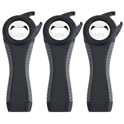 3Pcs Multi Function Beer Bottle Opener Open Tighten Lid Jar Can Opener Arthritis Weak Hands Seniors Kitchen Supplies Accesories