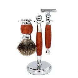 Nordmyra набор для бритья с барсуком щетка для бритья волос двухсторонняя Безопасная бритва и держатель для бритья