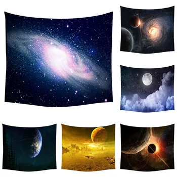 

Vast Universe Starry Sky Aurora Beautiful Planet Creative Tapestry Background Art 95x73cm/150x100cm/150x130cm/200x150cm