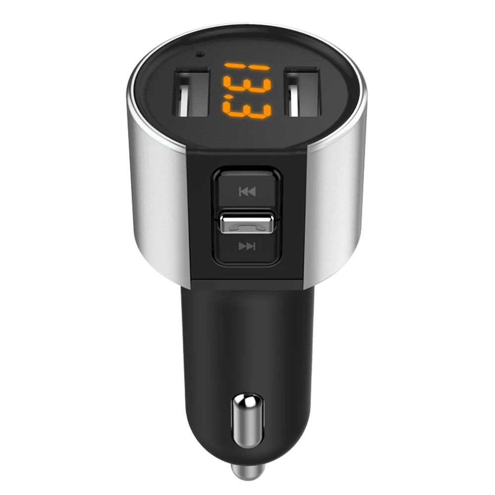 Черный Docooler, автомобильный BT fm-передатчик, модулятор 5V3. 4A, двойной usb порт, зарядка, MP3 плеер, беспроводной аудио приемник, автомобильный комплект Handfree - Цвет: Черный