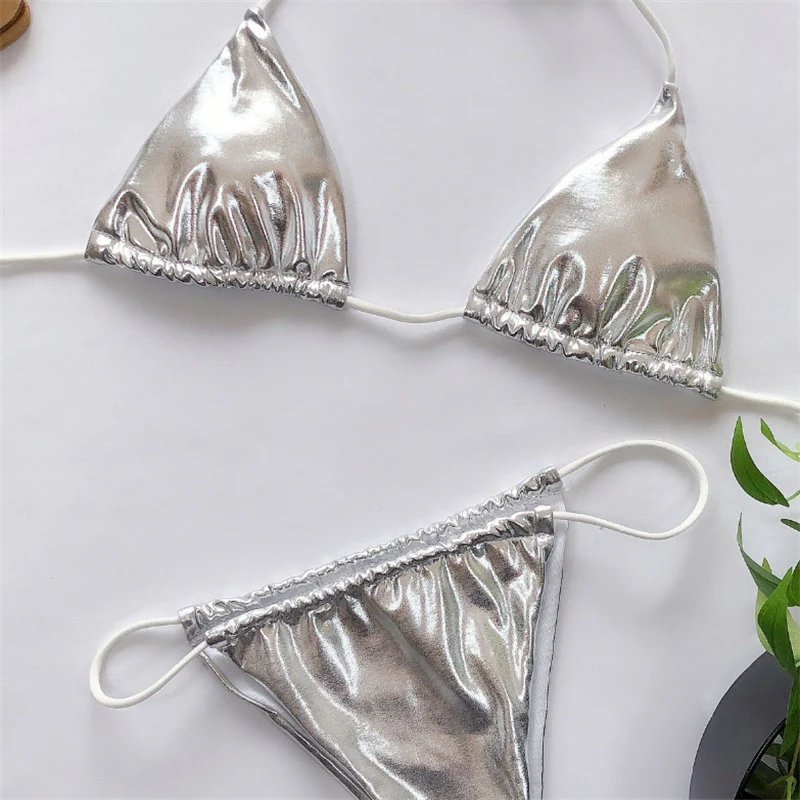 JCSWIM, сексуальные стринги, бикини, купальник для женщин,, пляжная одежда, бандаж, треугольник, золотой, купальный костюм, летний бразильский микро Купальник для женщин