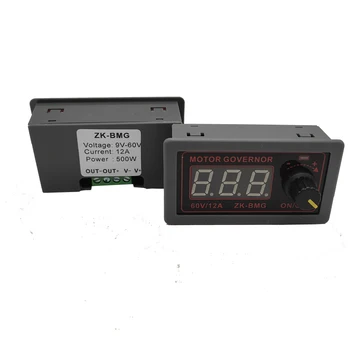 

ZK-BMG Digital Display PWM DC motor controller 9-60v Wide Range Input 12A motor fan controller motor speed controller dc 24v