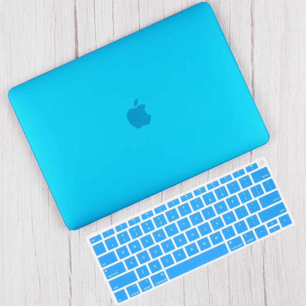 Redlai для Macbook Pro 13 15 с сенсорной панелью A1706 A1707& Air 13 дюймов Pro 13 15 с сетчаткой пластиковый матовый жесткий чехол - Цвет: Blue