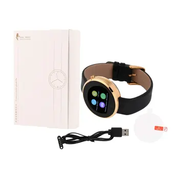 

Round Dial Smart Wirist Watch Heart Rate Monitor Pedometer For IOS