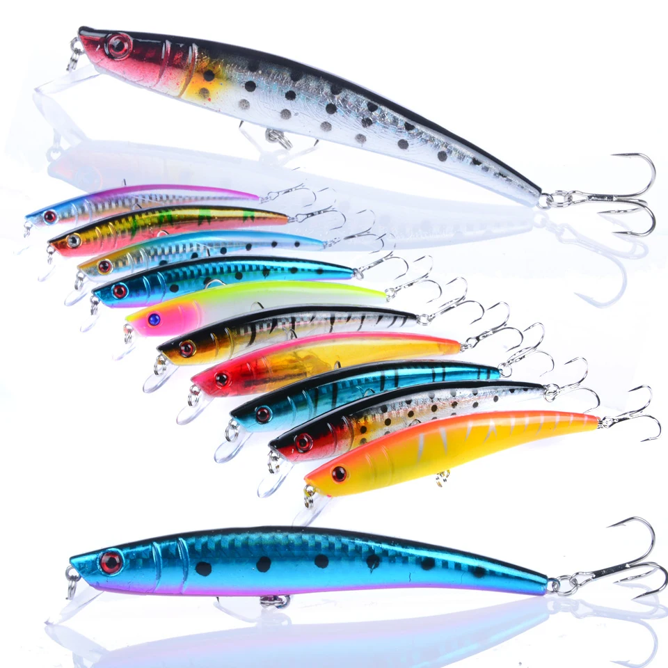 

Floating Lures Wobblers Tackle Minnow Fishing-Lure Hard-Bait Bass Artificial