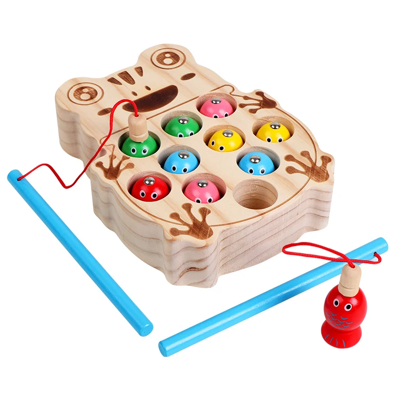 Magnetic Wood Children Fishing Toy